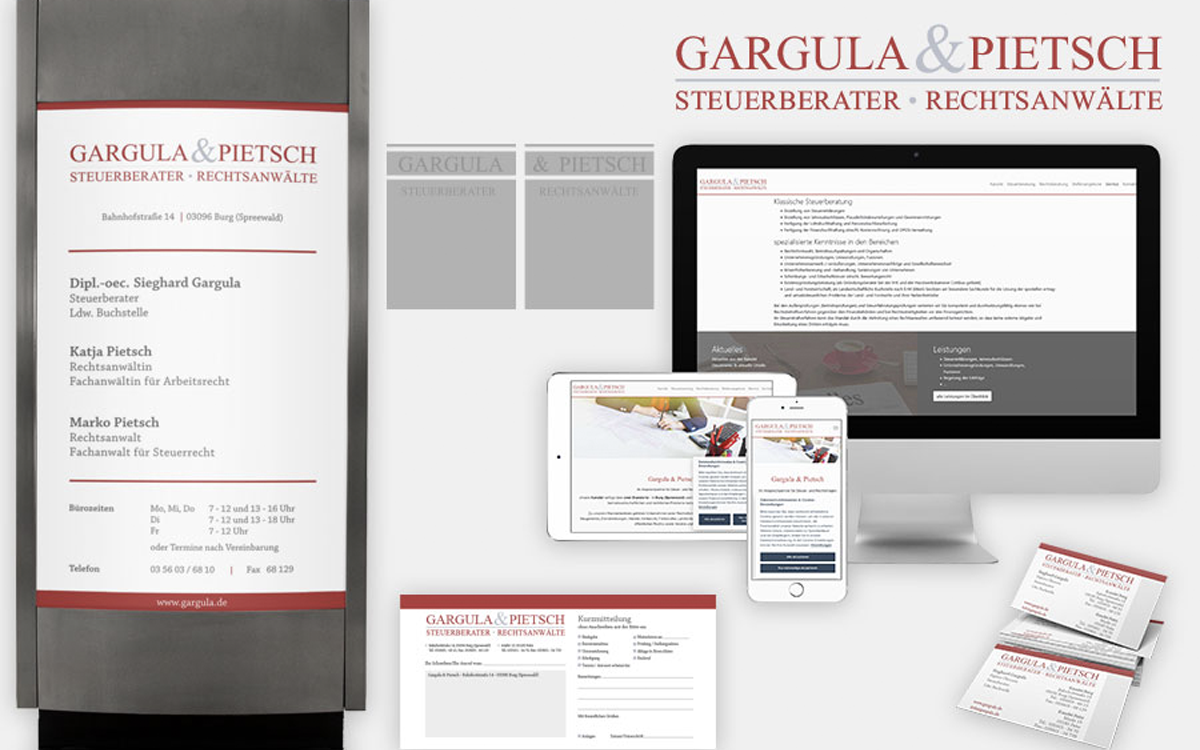 Website der Kanzlei Gargula & Pietsch