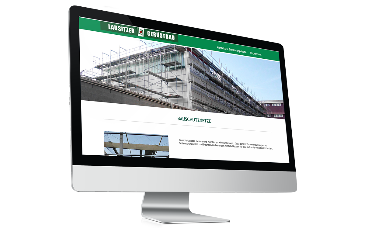 Website der Lausitzer Gerüstbau & Service GmbH