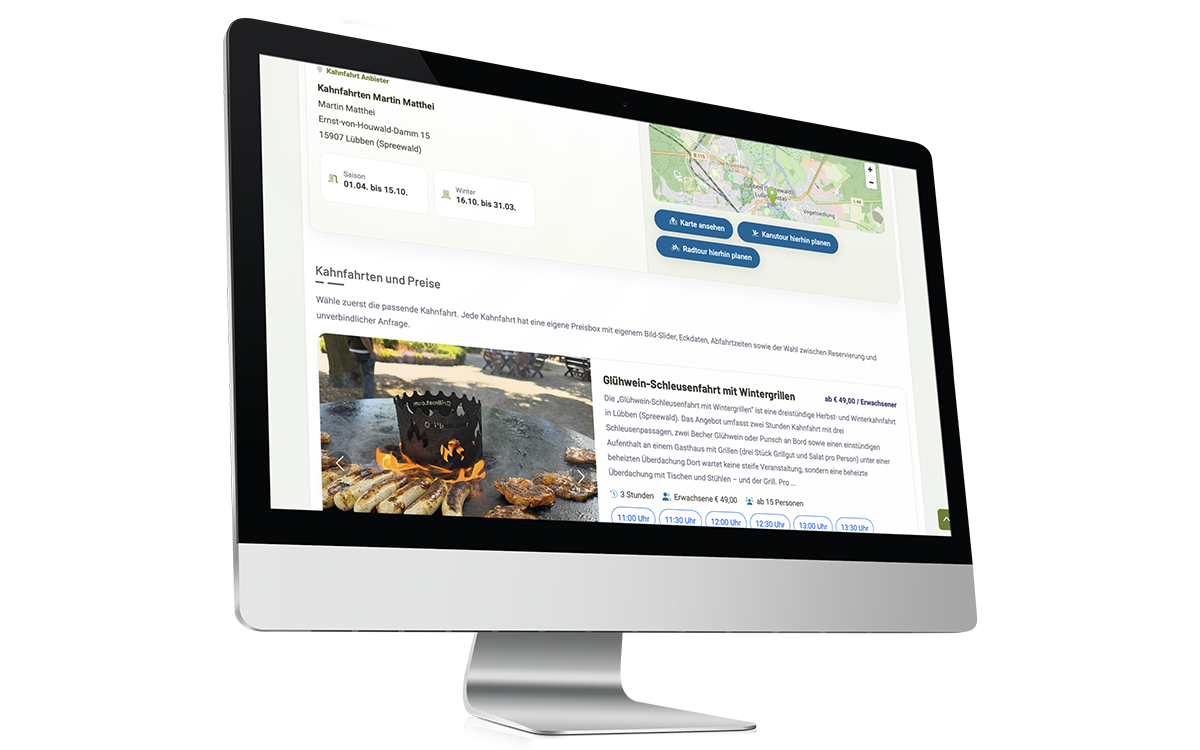 Screenshot des Buchungsportals spreewald-info.de – Bild 3