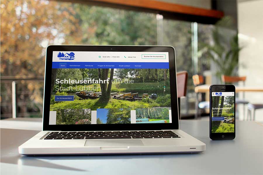 Ansicht der neuen Homepage Flottes-Rudel.de