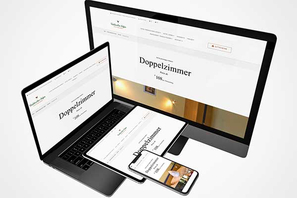 Website Relaunch Ansicht Seite Doppelzimmer